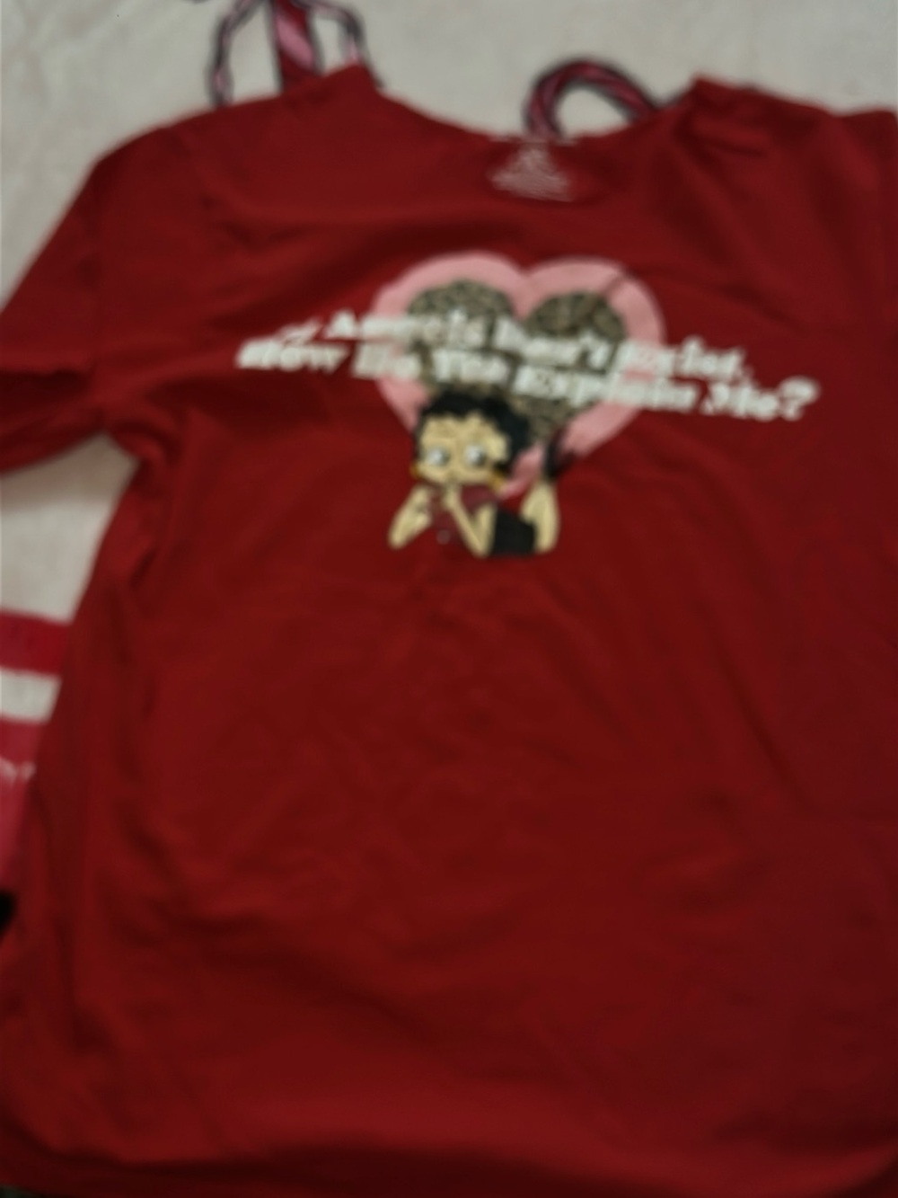 Betty boop cut out neck shirt